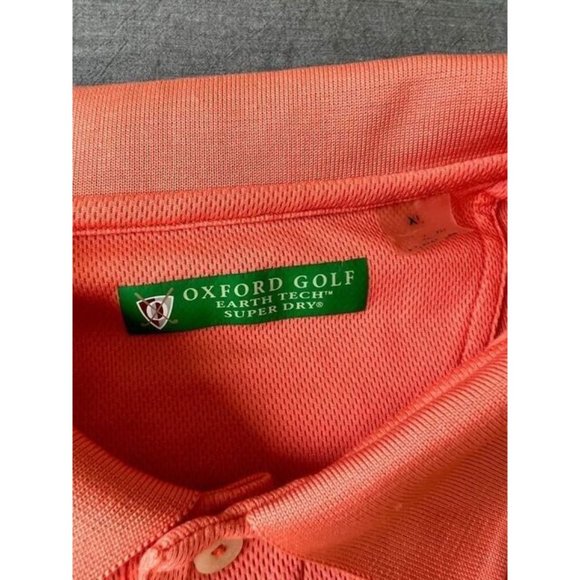 Oxford Golf Sawgrass Polo Shirt Adult Extra Large Orange Short Sleeve Mens - Picture 5 of 9